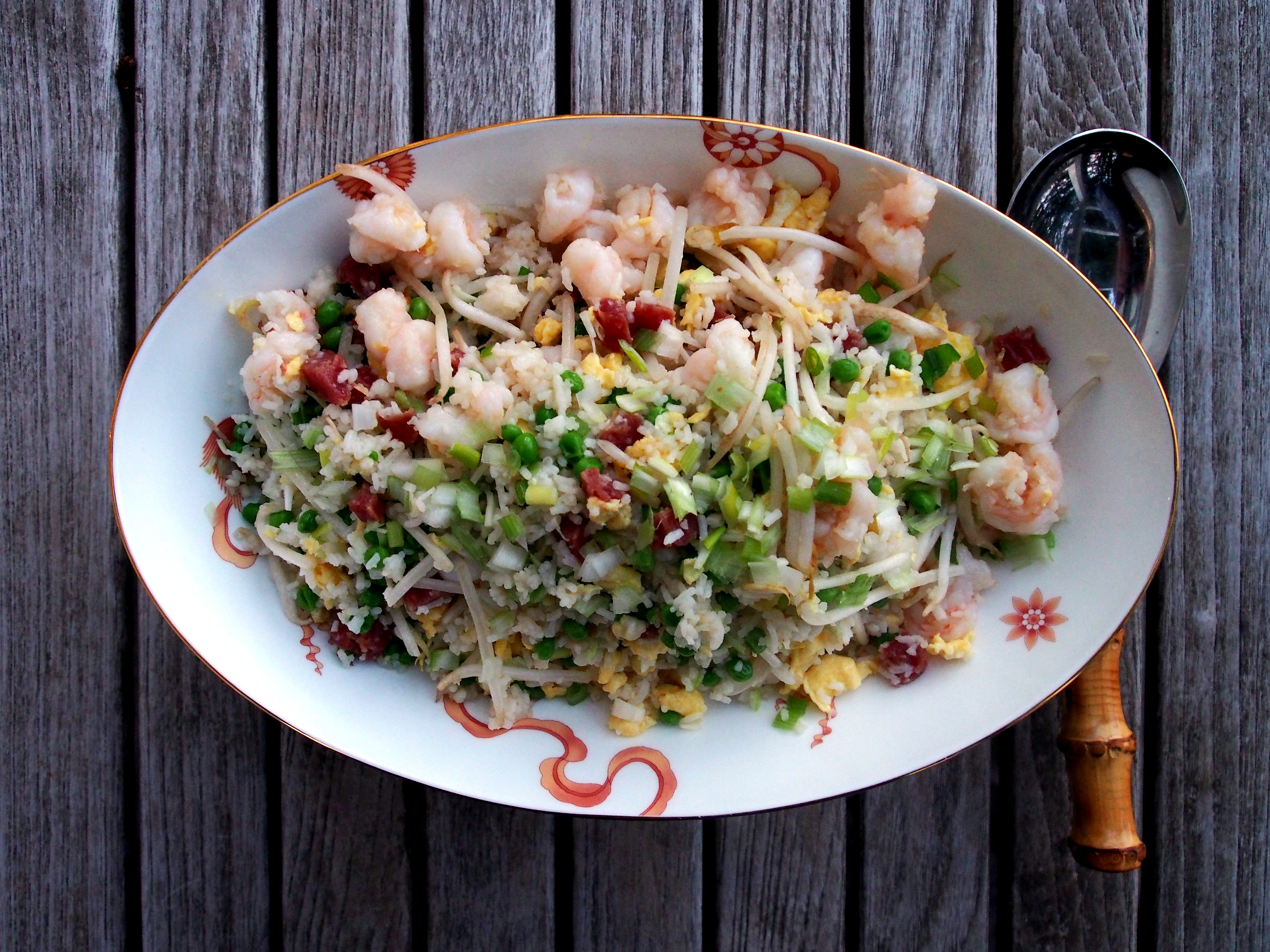 SHRIMP AND CHINESE SAUSAGE FRIED RICE