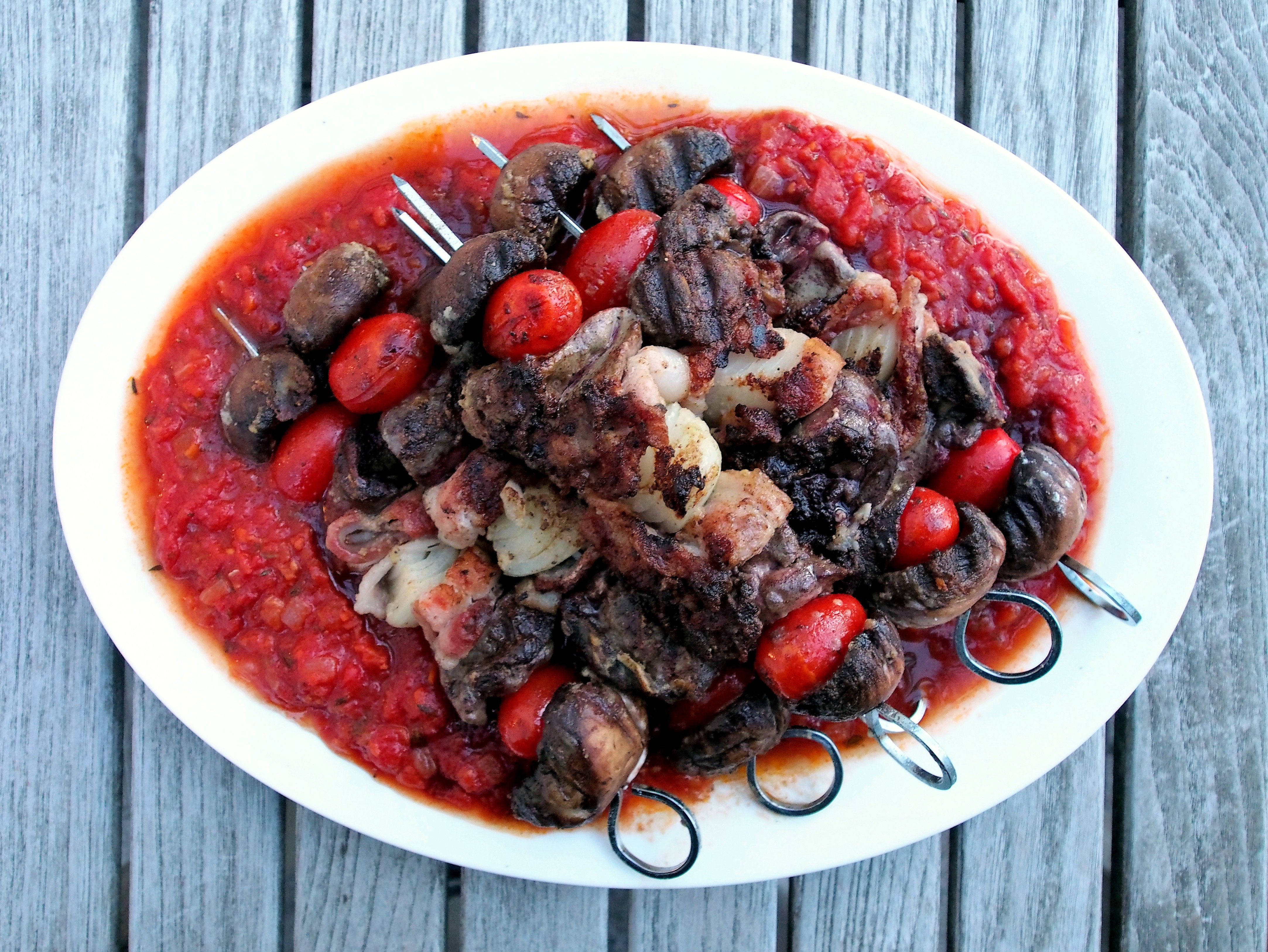 CHICKEN LIVERS EN BROCHETTE