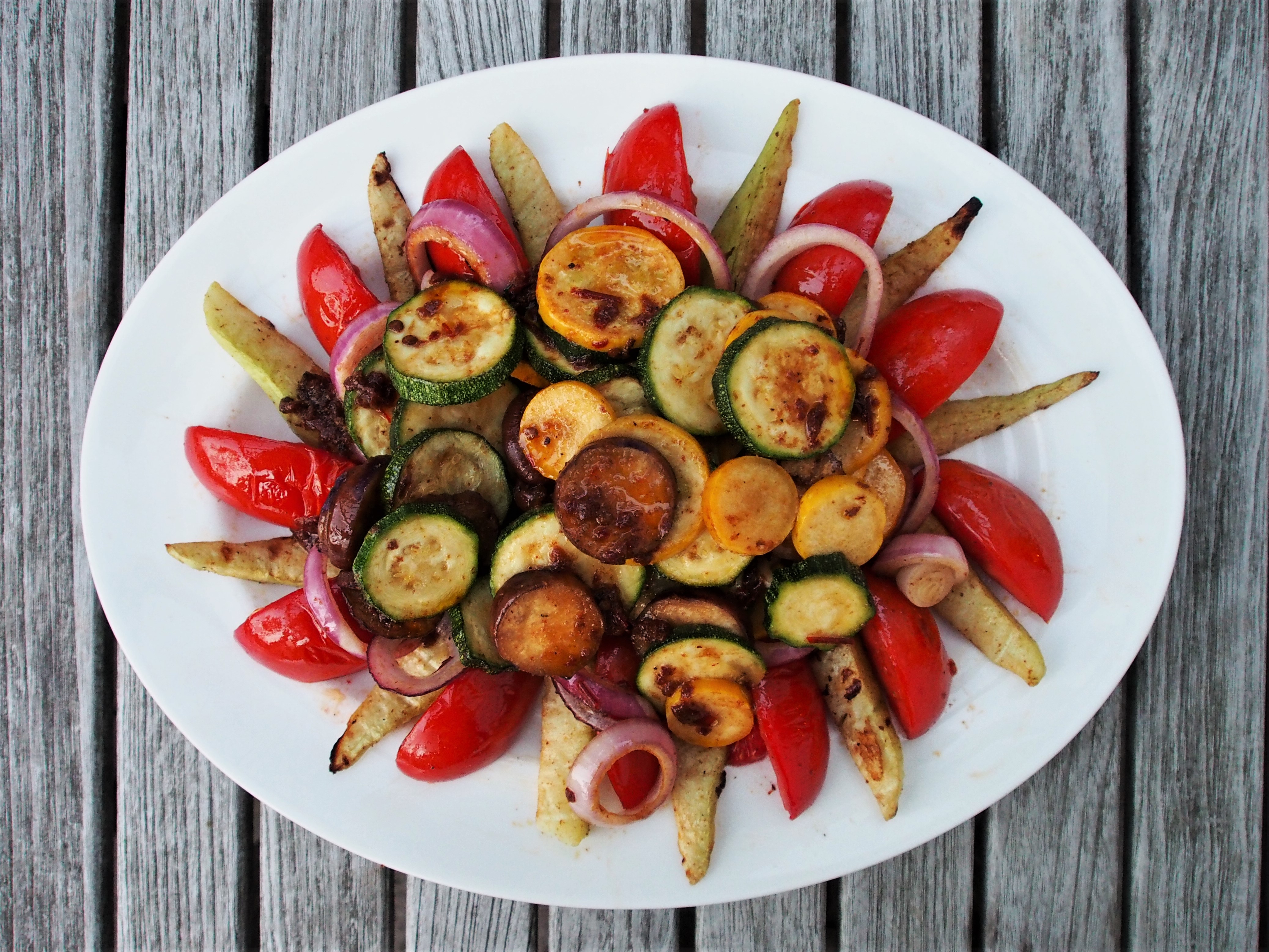 GRILLED VEGETABLES WITH CHIPOTLE CHILE DRESSING