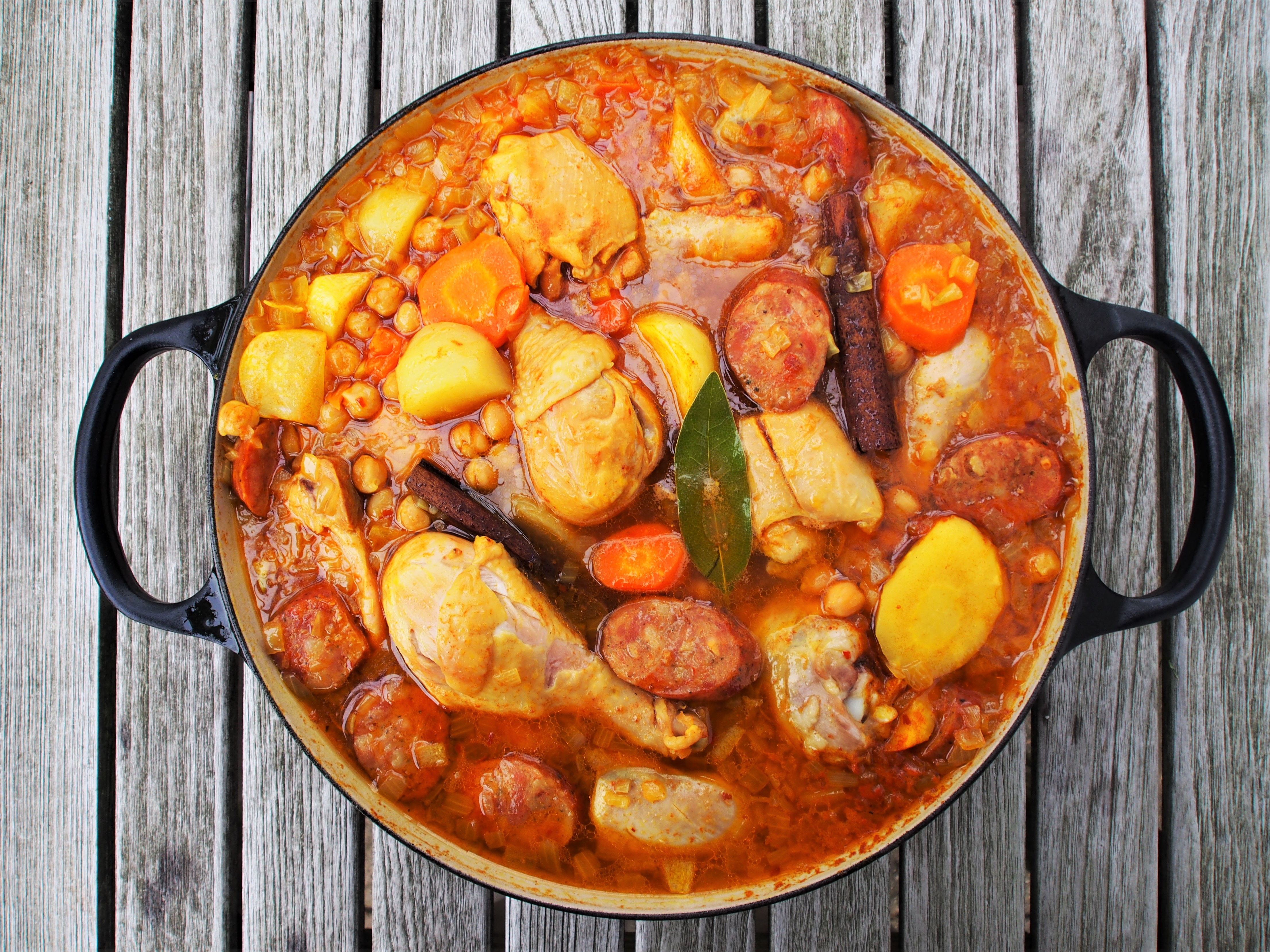 MOROCCAN CHICKEN AND SAUSAGE STEW