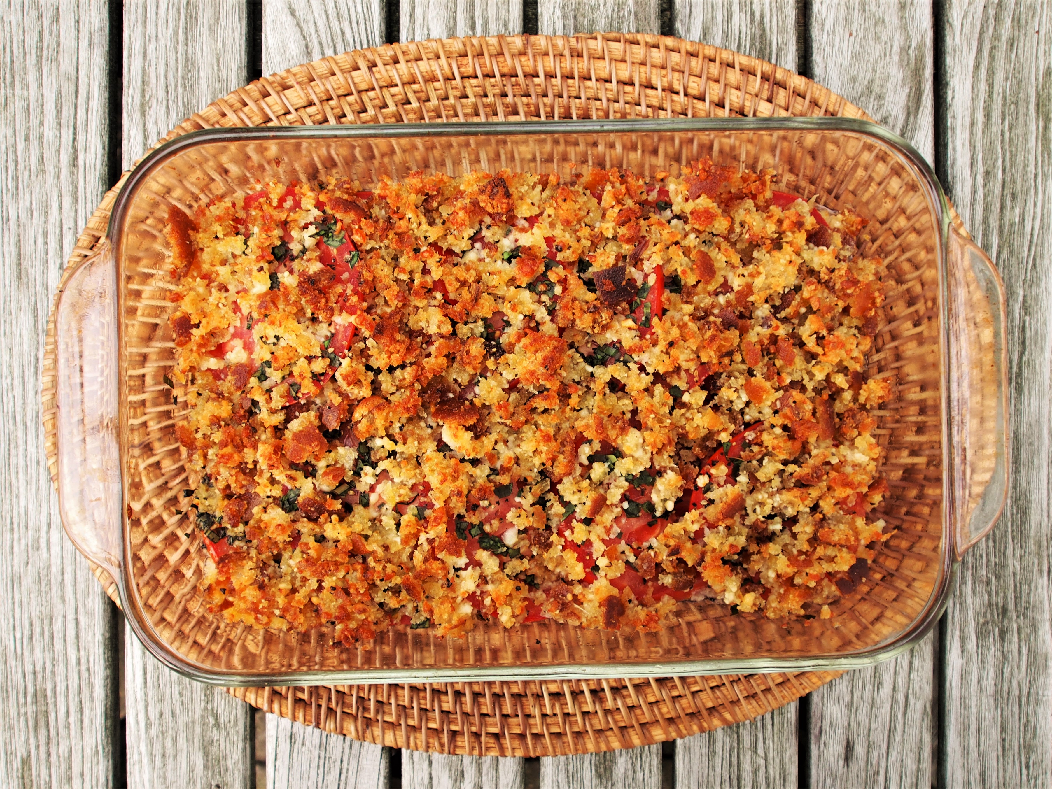 TOMATO GRATIN WITH PARMESAN CRUMBS
