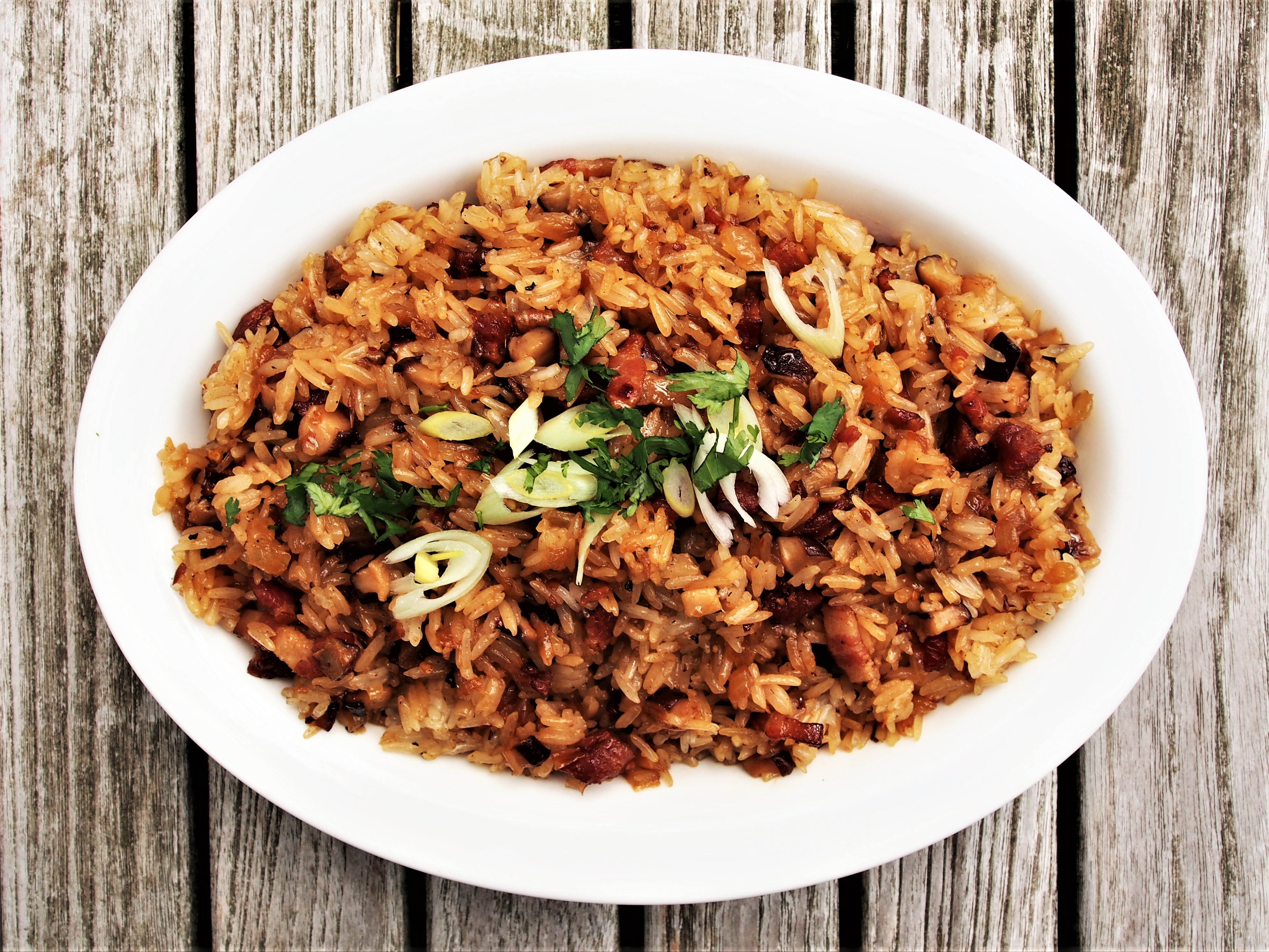 SAVORY STICKY RICE WITH BACON AND CHINESE SAUSAGE