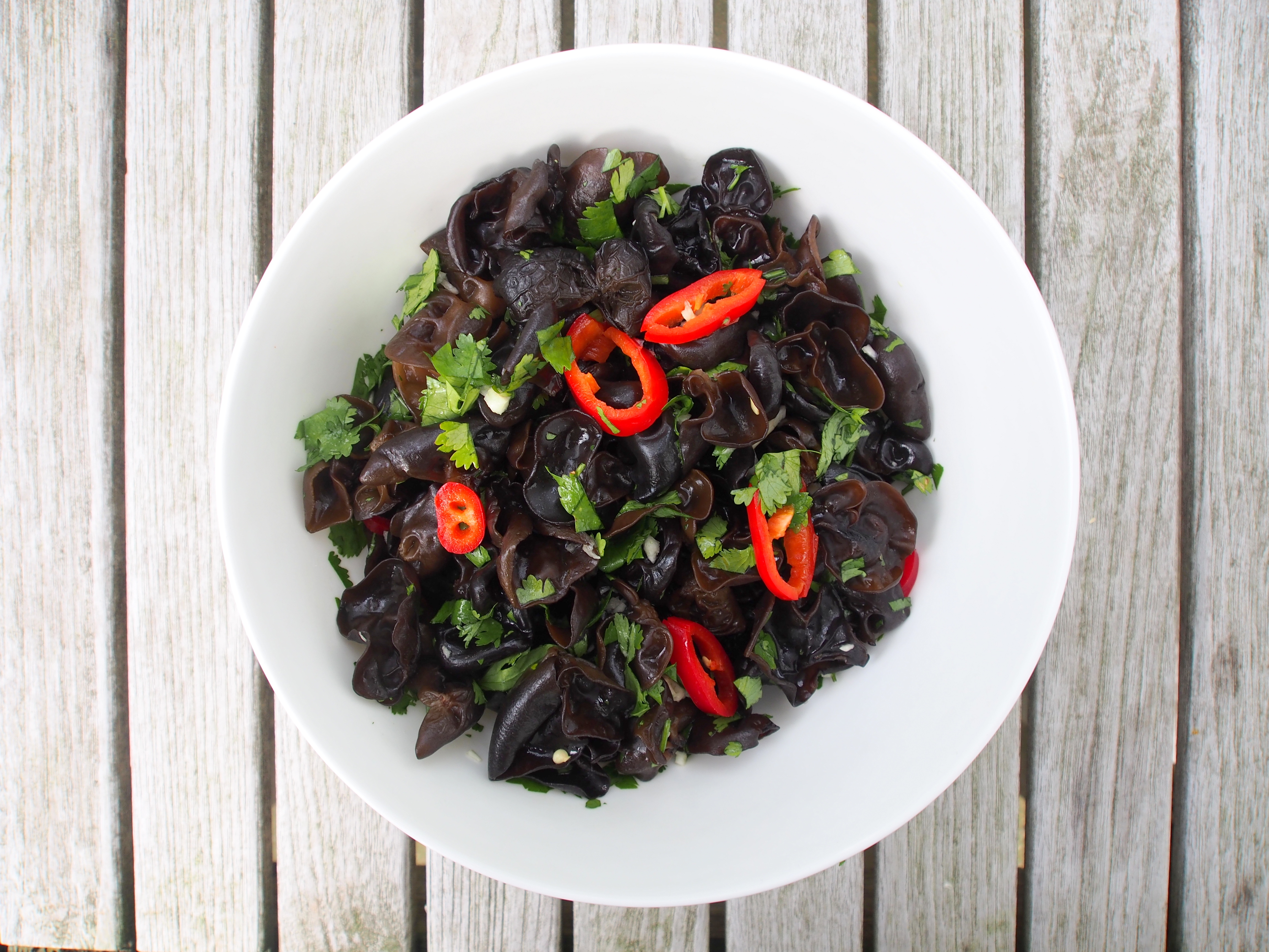 SLIPPERY WOOD EAR SALAD WITH CILANTRO