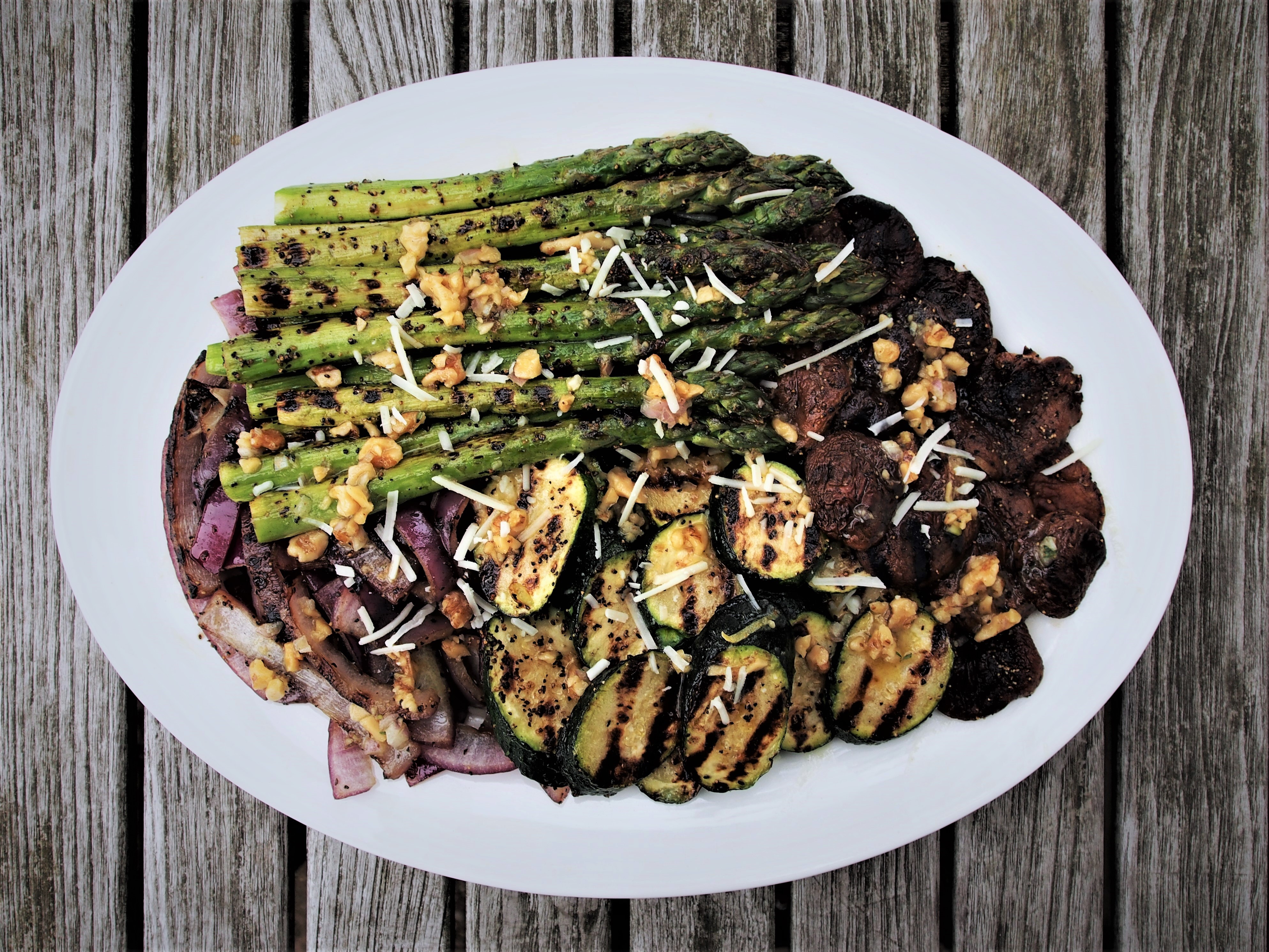 GRILLED VEGETABLES WITH WALNUT DRIZZLE