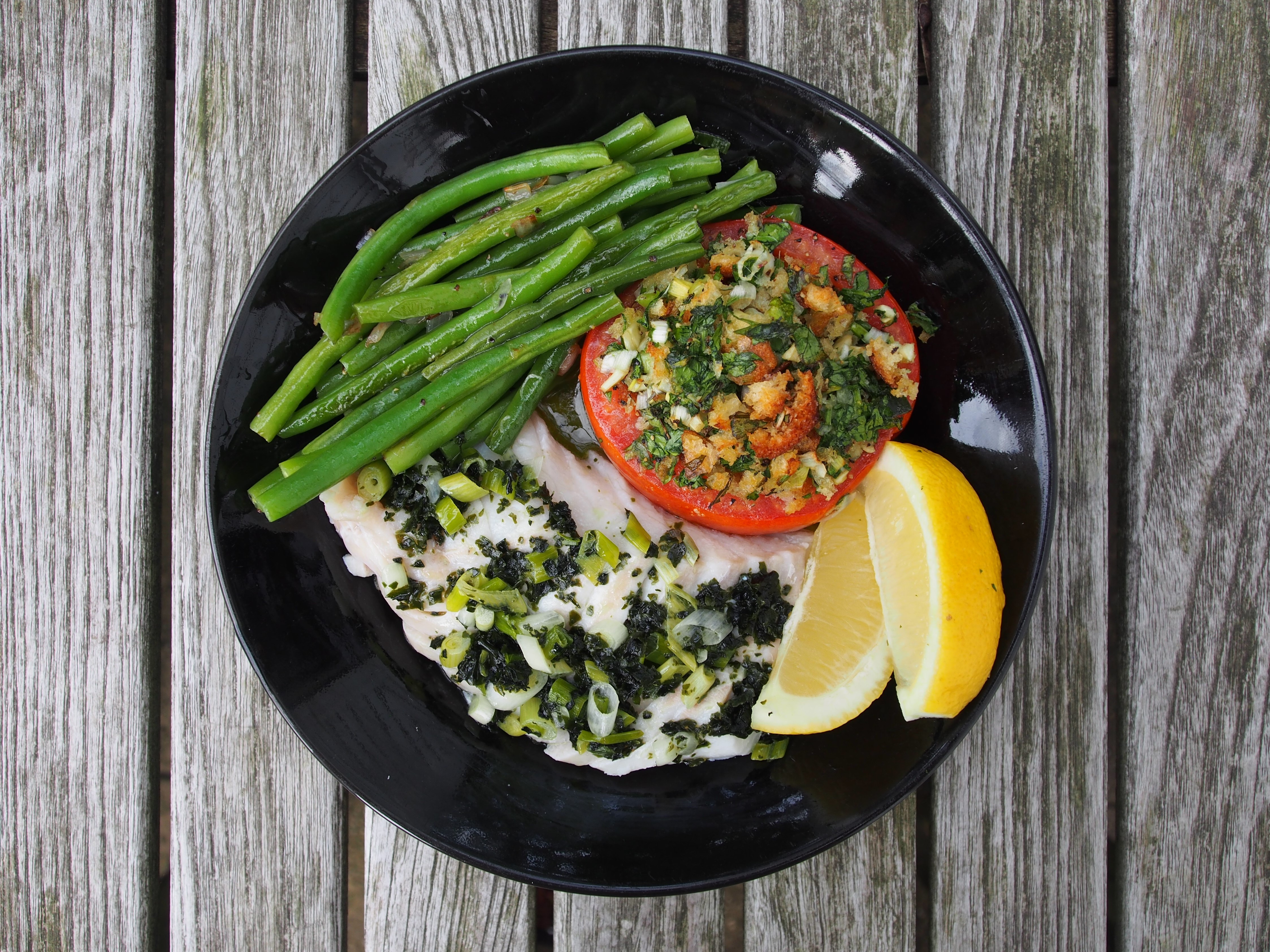 STEAMED COD WITH ROSEMARY AND SEAWEED BUTTER