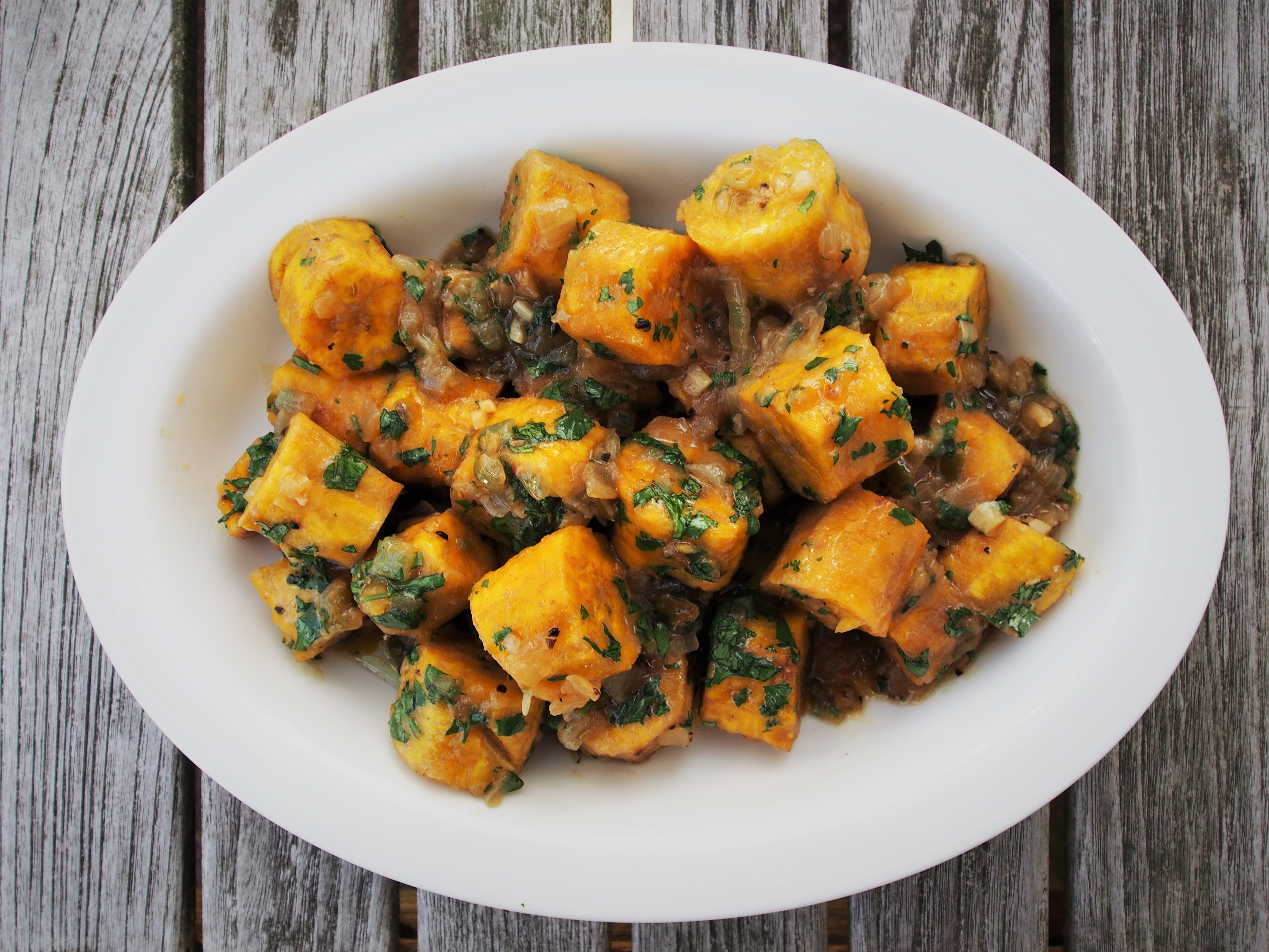 BRAISED PLANTAINS WITH CILANTRO AND LIME