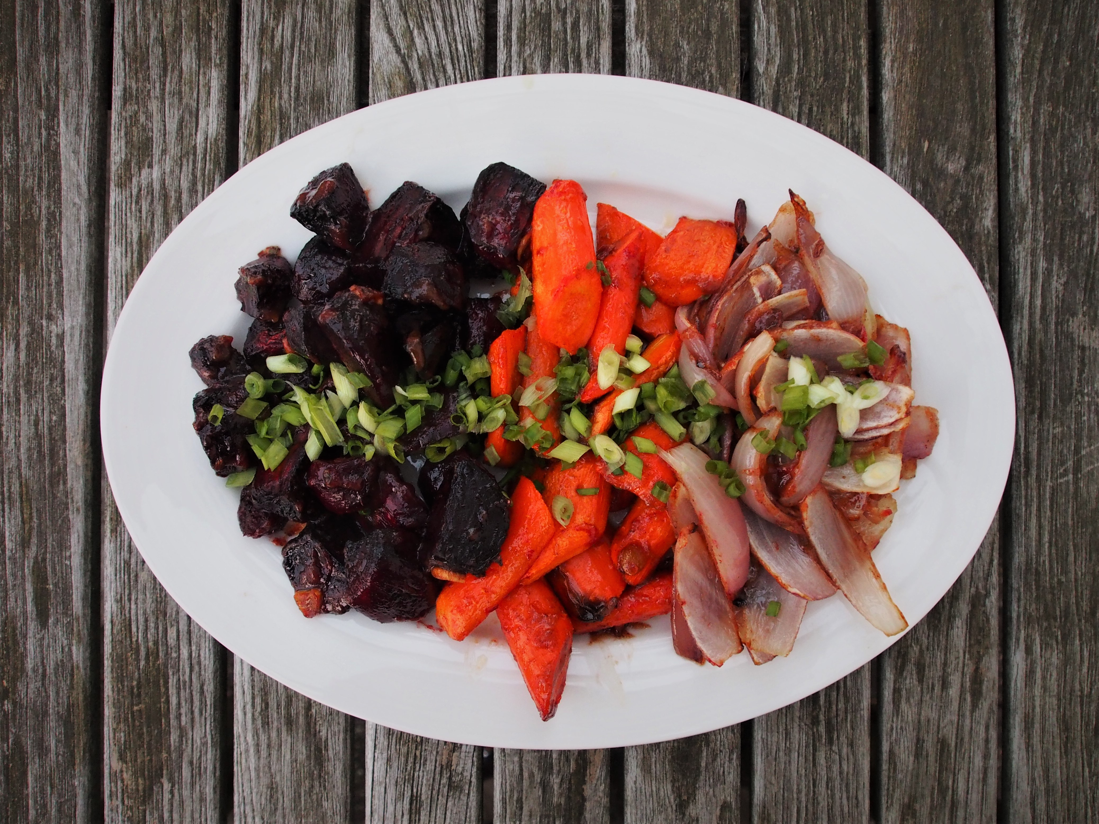 ROASTED ROOT VEGETABLES WITH MISO GLAZE