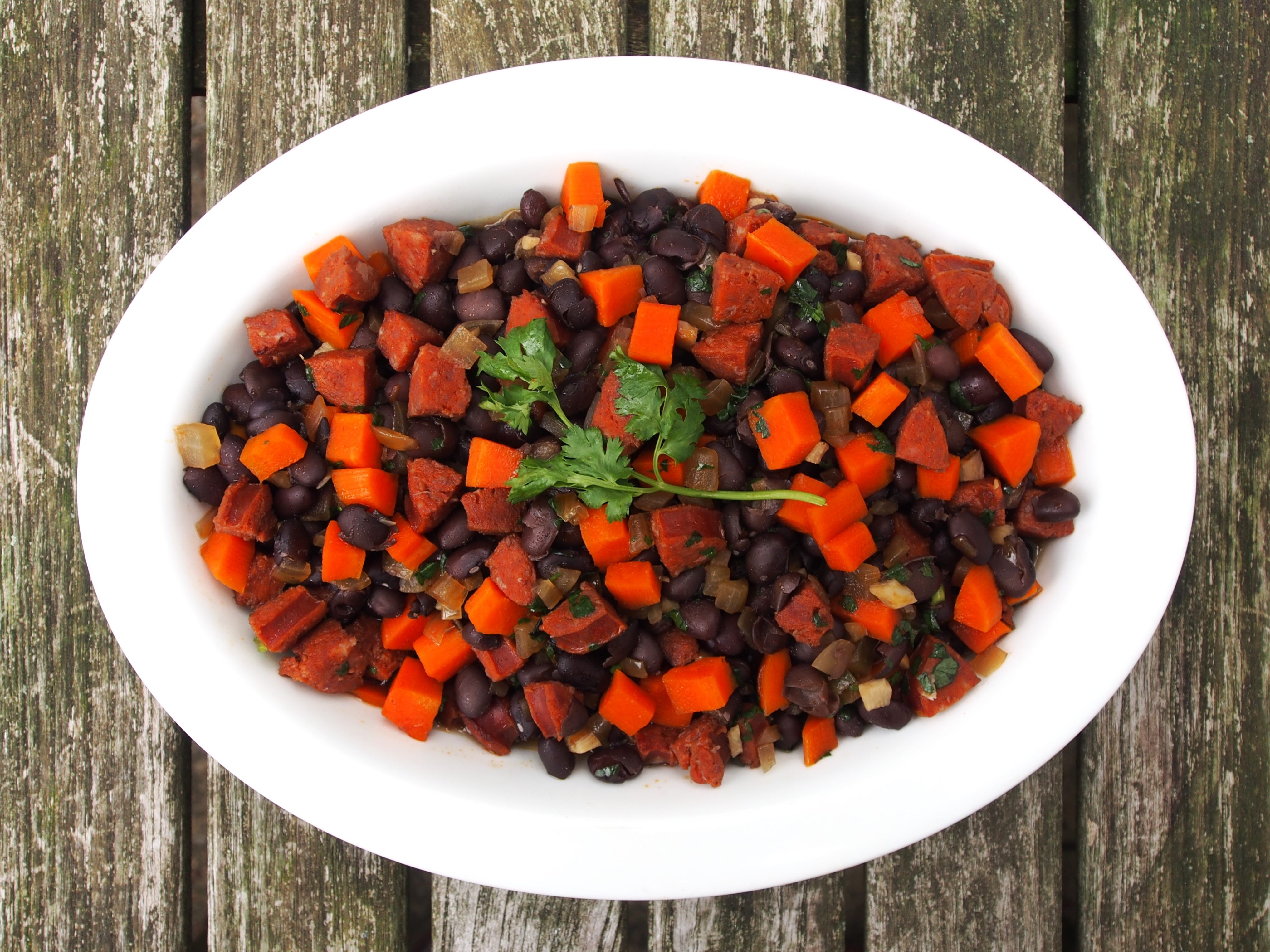 HONEY RUM BAKED BLACK BEANS